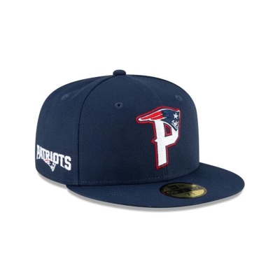 New England Patriots Gorra | New Era NFL Logo Mix 59fifty Fitted Cap Mexico - Azules